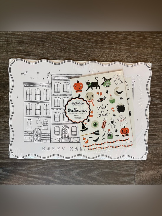My Mind’s Eye Other - My Mind’s Eye Halloween Coloring Placemats with Stickers - Set of 24 NEW!